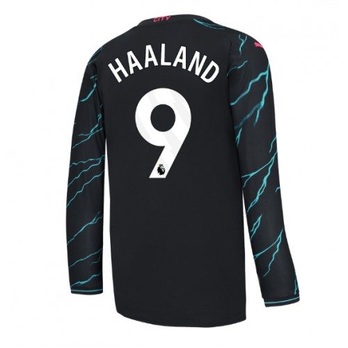 Maillot de foot Manchester City Erling Haaland #9 Troisième 2023-24 Manche Longue
